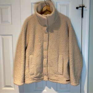 Billabong Women’s Cozy Tan Cream Sherpa Jacket Size S